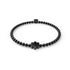 Narzisse | Rotguss | Schwarzes Kristall-Charm-Armband