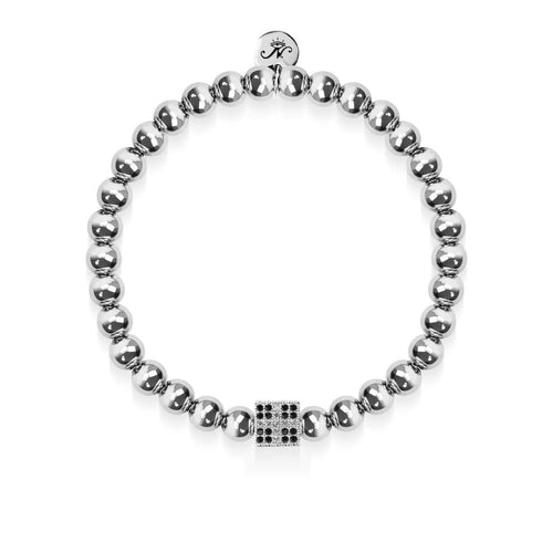 Glücksbringer | Silber | Kristallwürfel-Charm-Armband