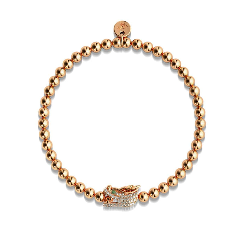 Dracarys | Roségold | Kristall-Drachen-Charm-Armband