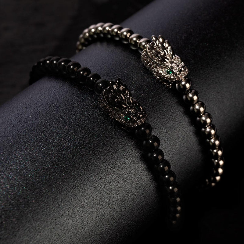 Dracarys | Silber | Kristall-Drachen-Charm-Armband