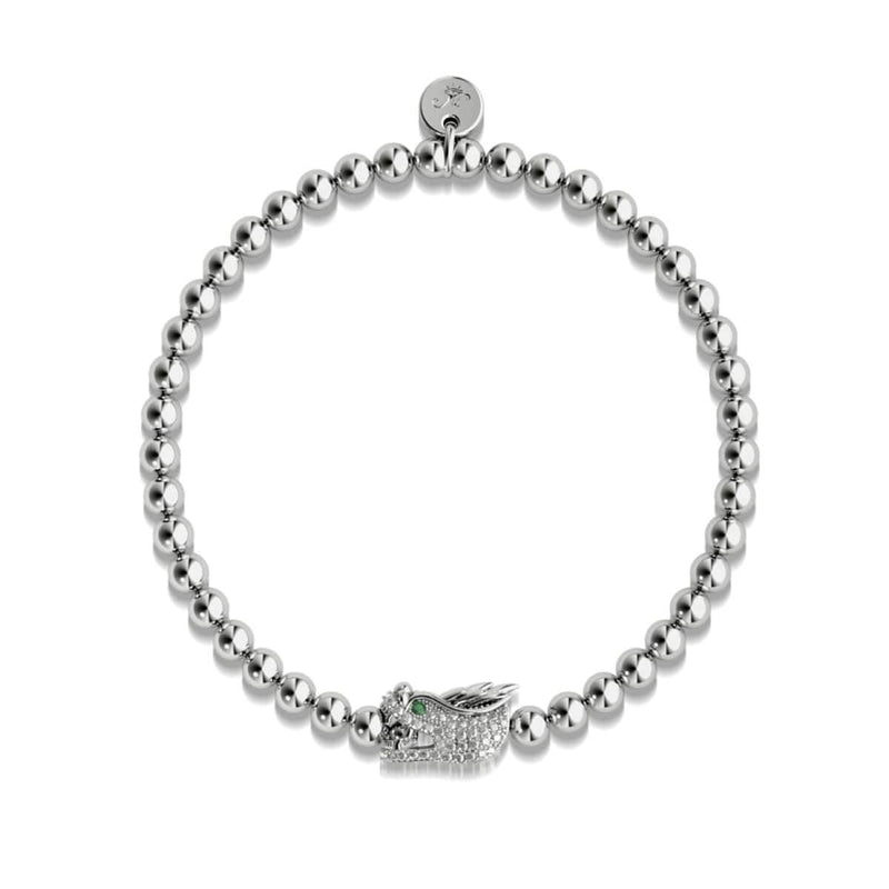 Dracarys | Silber | Kristall-Drachen-Charm-Armband