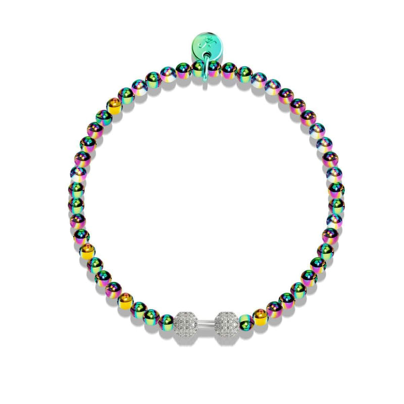 Pumpe | Einhorn Silber | Kristall Fitness Armband