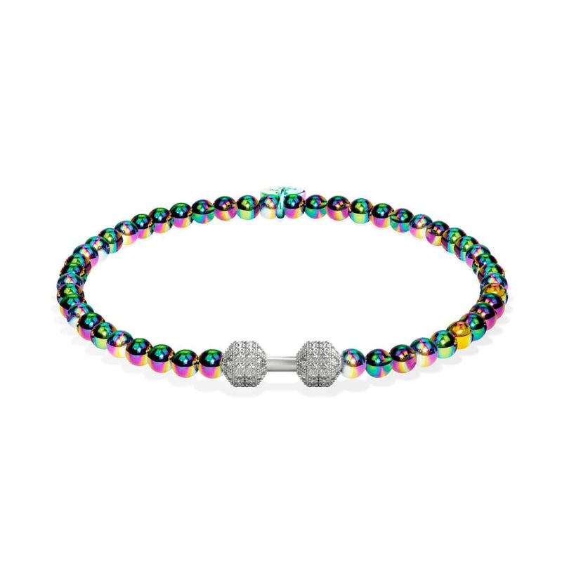 Pumpe | Einhorn Silber | Kristall Fitness Armband