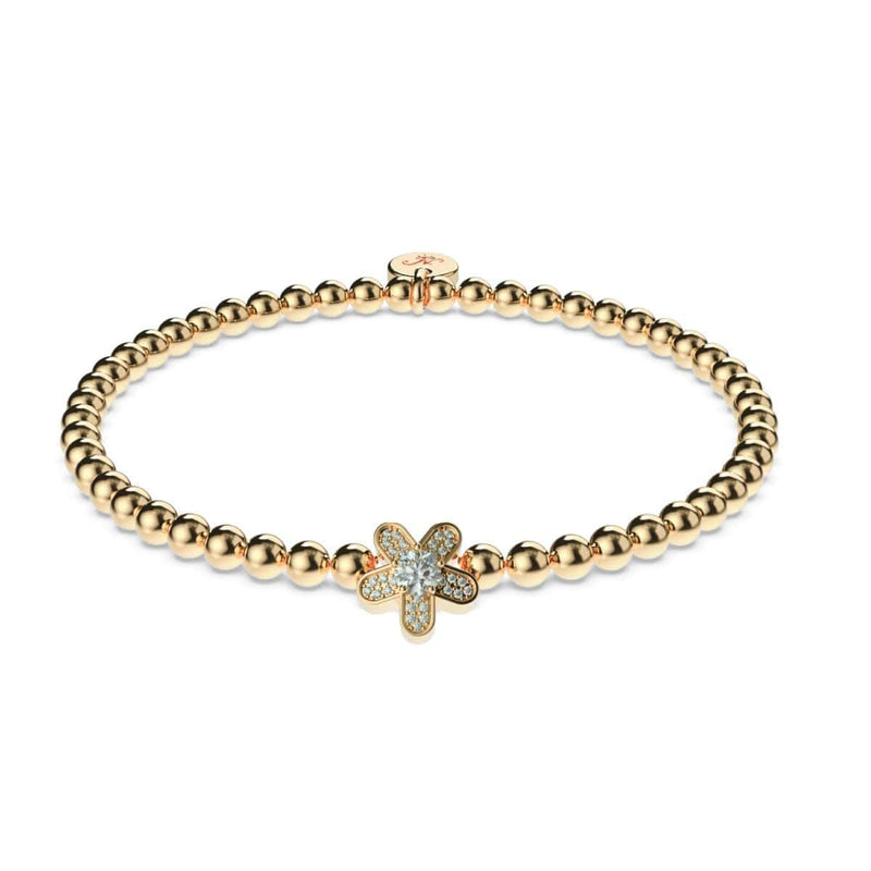 Flower Power | 18 Karat Gold | Kristall-Charm-Armband