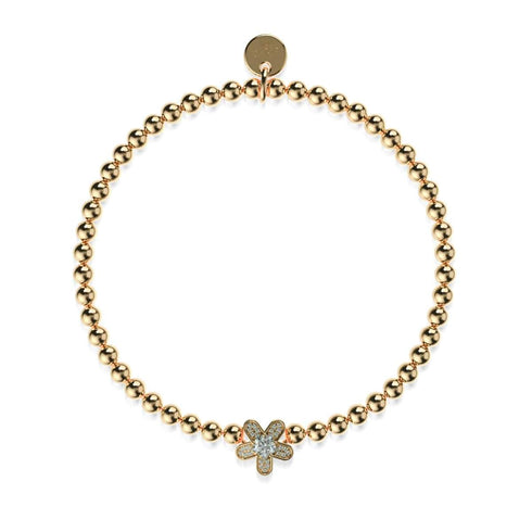 Flower Power | 18 Karat Gold | Kristall-Charm-Armband