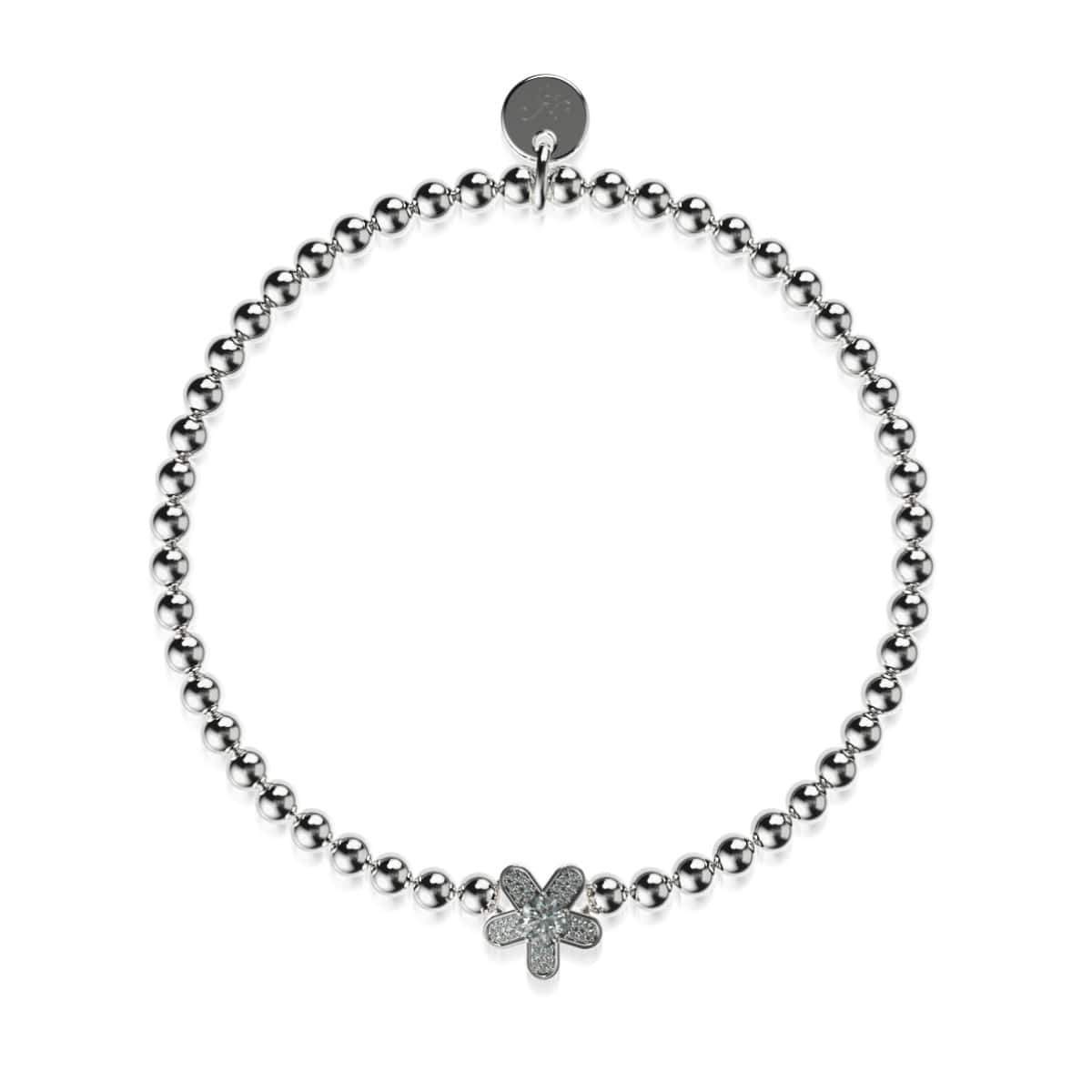 Flower Power | Silber | Kristall-Charm-Armband