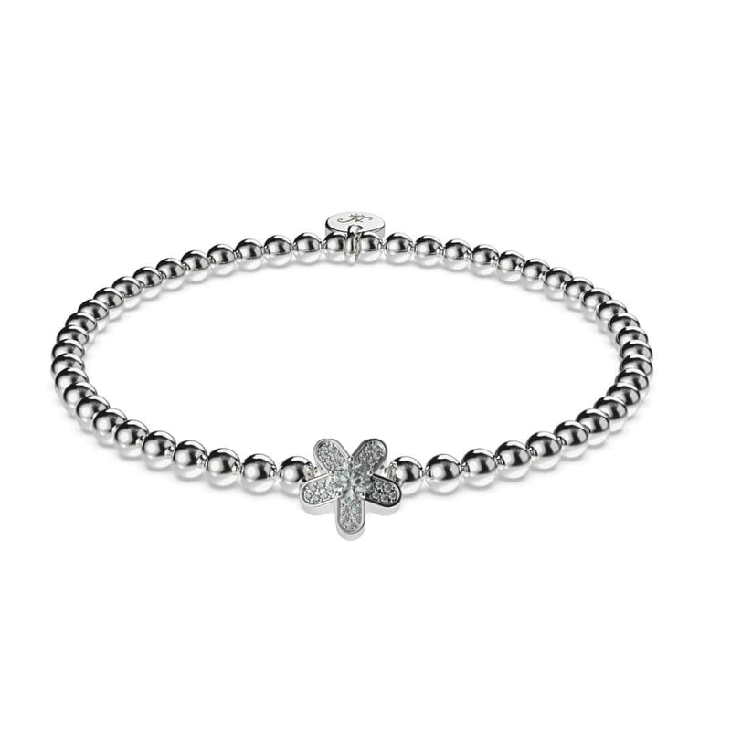 Flower Power | Silber | Kristall-Charm-Armband