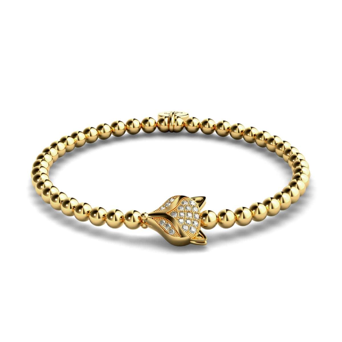 Füchsin | 18 Karat Gold | Kristallfuchs-Armband