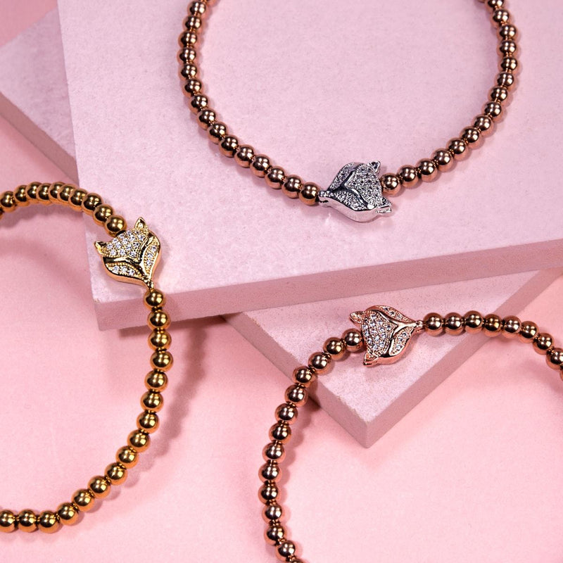 Füchsin | 18 Karat Roségold | Kristallfuchs-Armband