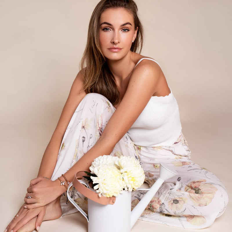 Königin | 18 Karat Roségold | Kristall-Honigbienen-Makramee-Charmballa-Armband