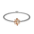Königin | 18 Karat Roségold & Silber | Kristall-Honigbienen-Charm-Armband