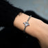 Königin | Silber | Kristall Honigbiene Makramee Charmballa Armband