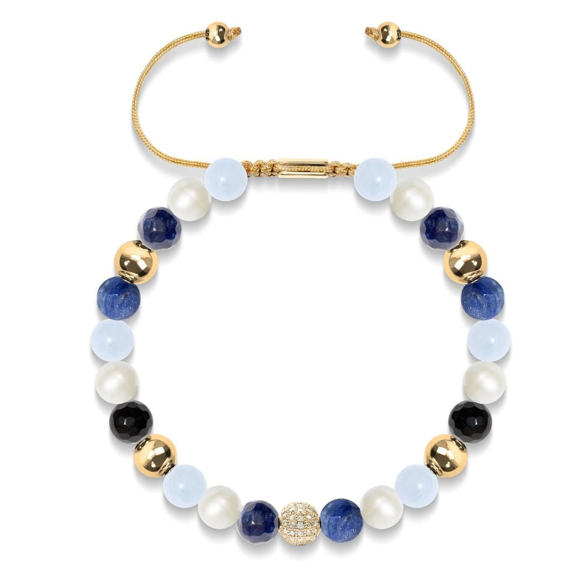 18 Karat Gold | Steinkristall-Kikiballa-Armband