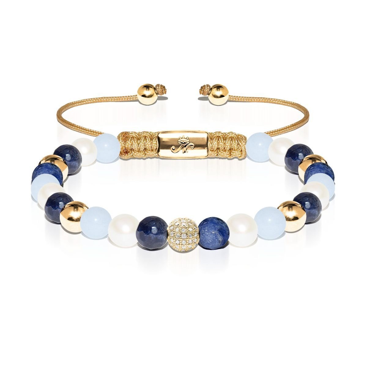 18 Karat Gold | Steinkristall-Kikiballa-Armband