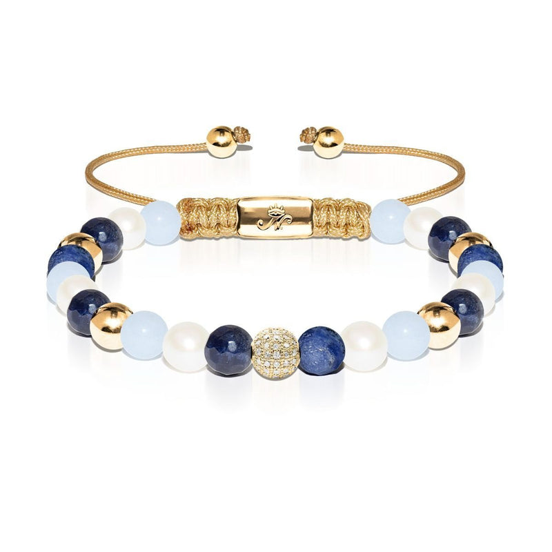 18 Karat Gold | Steinkristall-Kikiballa-Armband