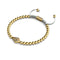 Drachen | 18 Karat Gold & Creme | Kristall Makramee Charmballa Armband