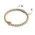 Drachen | 18 Karat Gold & Creme | Kristall Makramee Charmballa Armband