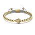 Drachen | 18 Karat Gold & Creme | Kristall Makramee Charmballa Armband