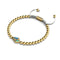 Drachen | 18 Karat Gold & Creme | Emaille | Kristall-Makramee-Charmballa-Armband