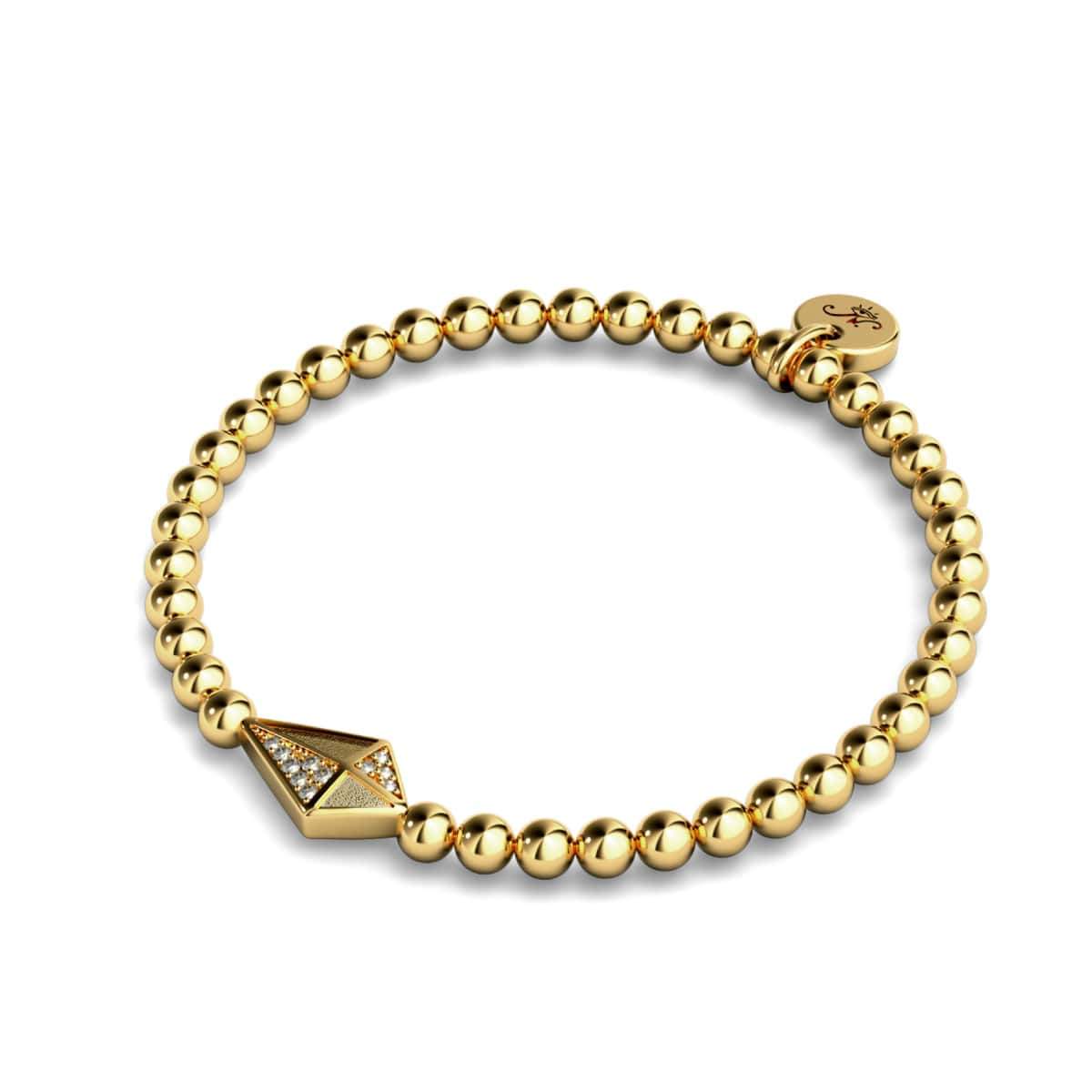 Drachen | 18 Karat Gold | Kristall-Charm-Armband