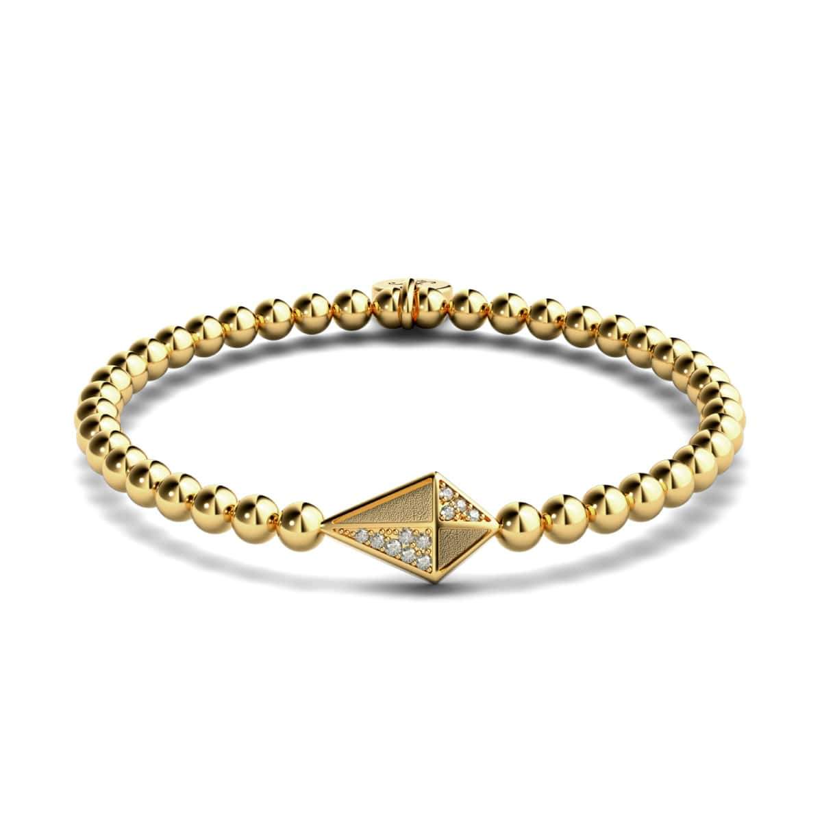 Drachen | 18 Karat Gold | Kristall-Charm-Armband