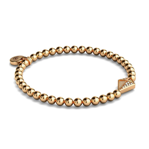 Drachen | 18 Karat Roségold | Kristall-Charm-Armband