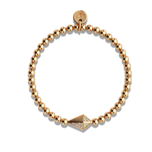 Drachen | 18 Karat Roségold | Kristall-Charm-Armband