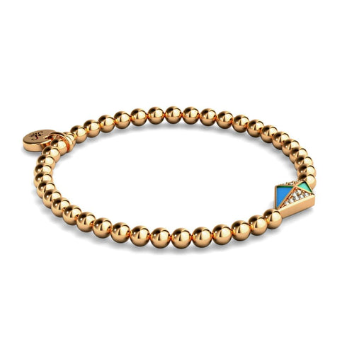 Drachen | 18 Karat Roségold | Emaille | Kristall-Charm-Armband
