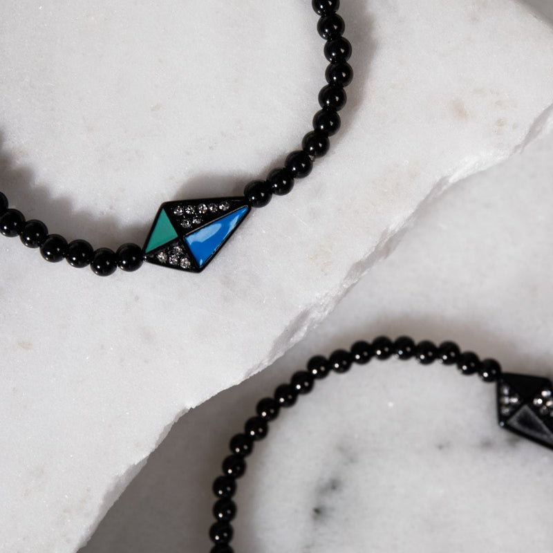 Drachen | Rotguss | Emaille | Kristall-Charm-Armband