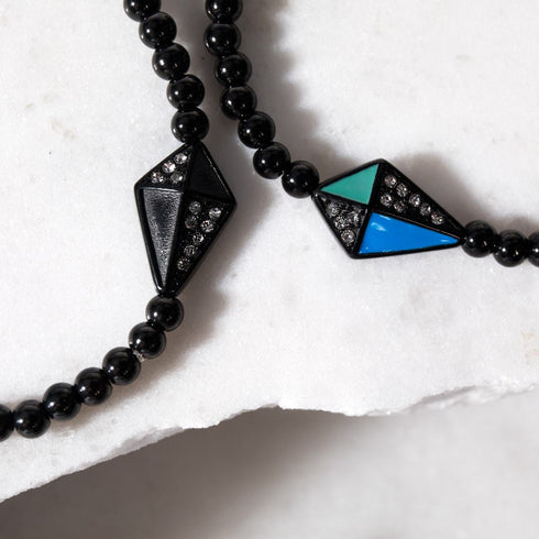 Drachen | Rotguss | Emaille | Kristall-Charm-Armband