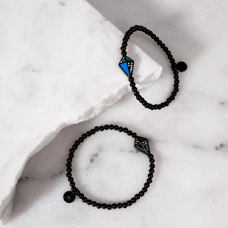 Drachen | Rotguss | Emaille | Kristall-Charm-Armband