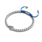 Drachen | Silber & Blau | Kristall-Makramee-Charmballa-Armband