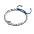 Drachen | Silber & Blau | Kristall-Makramee-Charmballa-Armband