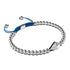Drachen | Silber & Blau | Emaille | Kristall-Makramee-Charmballa-Armband