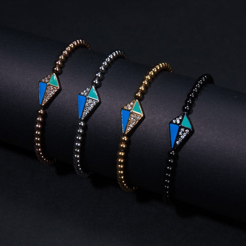 Drachen | Silber | Emaille | Kristall-Charm-Armband