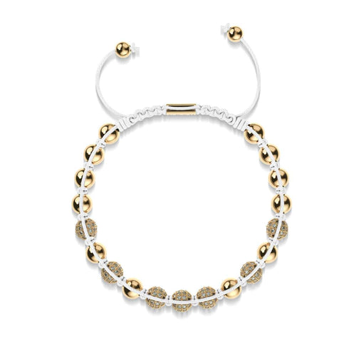 18 Karat Gold | Kristallpavé Kikiballa Armband | Weiß