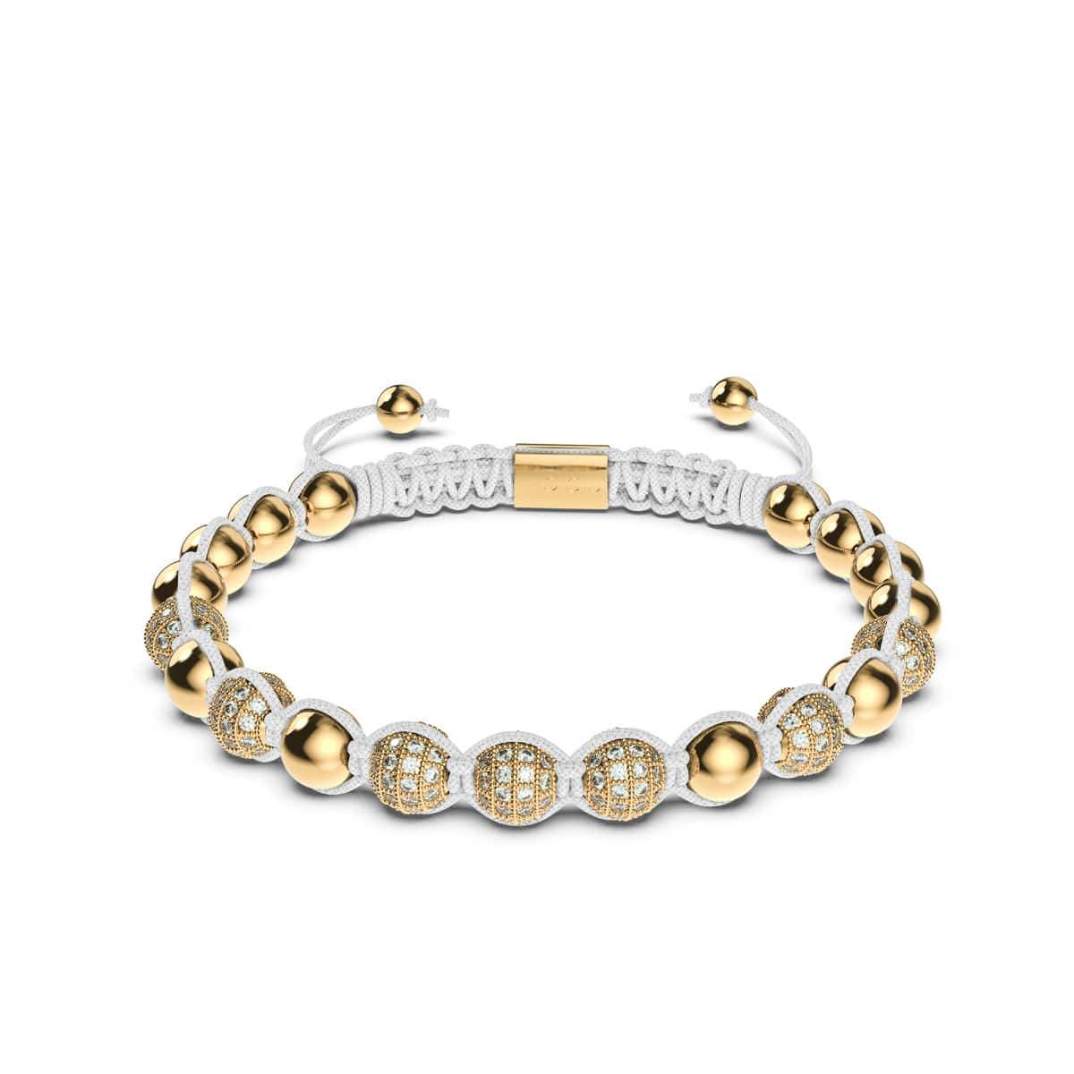 18 Karat Gold | Kristallpavé Kikiballa Armband | Weiß