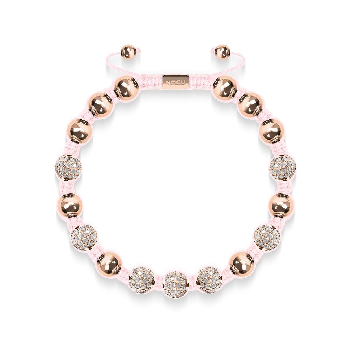 18 Karat Roségold | Kristallpavé Kikiballa-Armband | Rosa