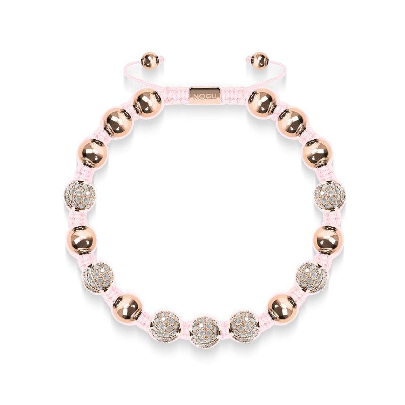 18 Karat Roségold | Kristallpavé Kikiballa-Armband | Rosa