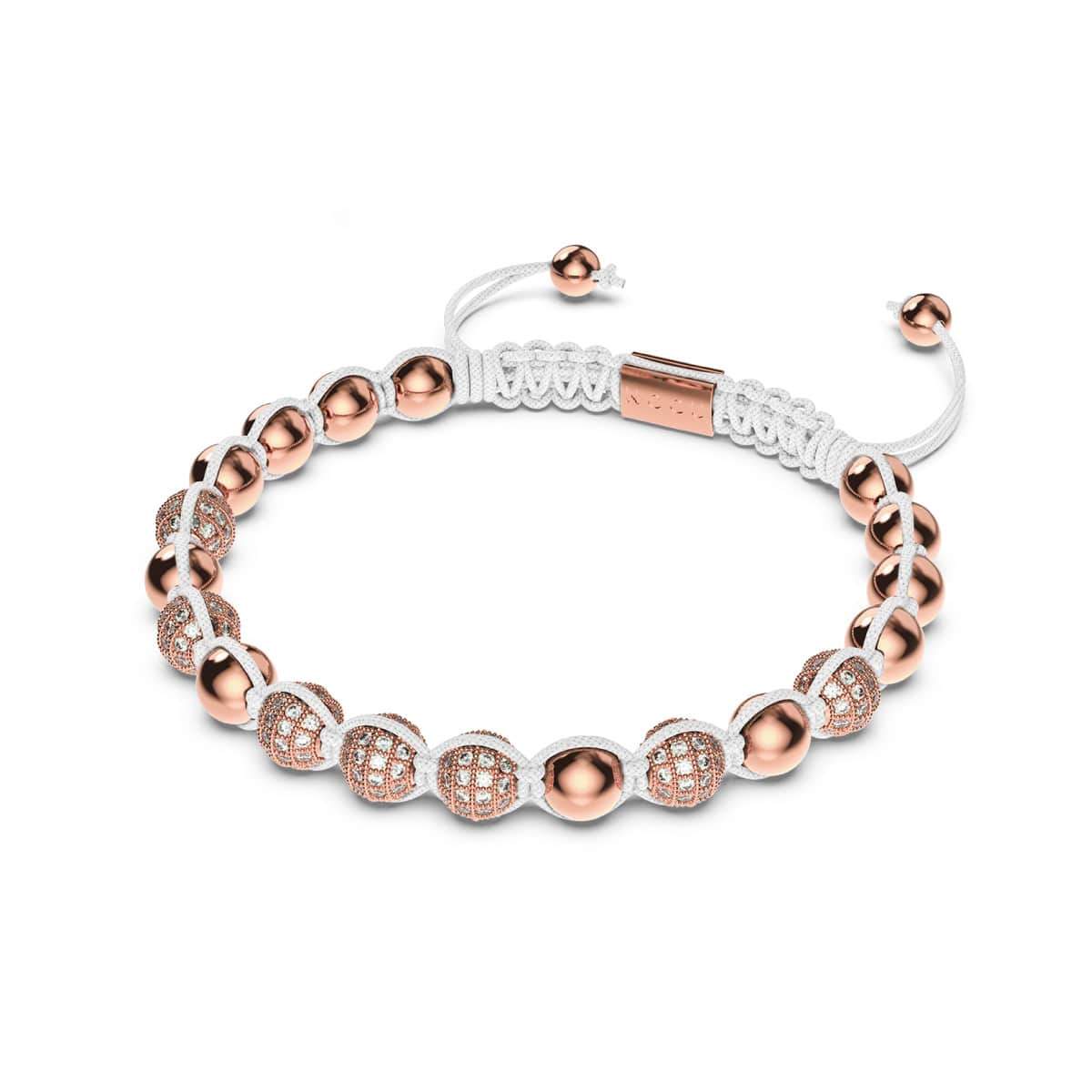 18 Karat Roségold | Kristallpavé Kikiballa-Armband | Weiß