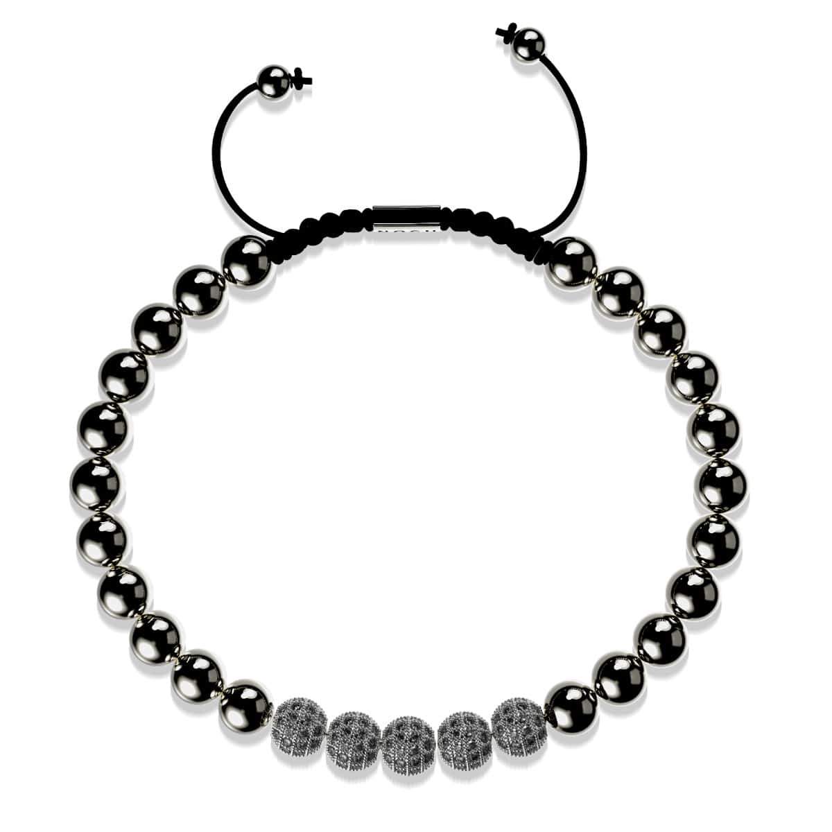 Rotguss | Kristallpavé Gala Armband | Schwarz