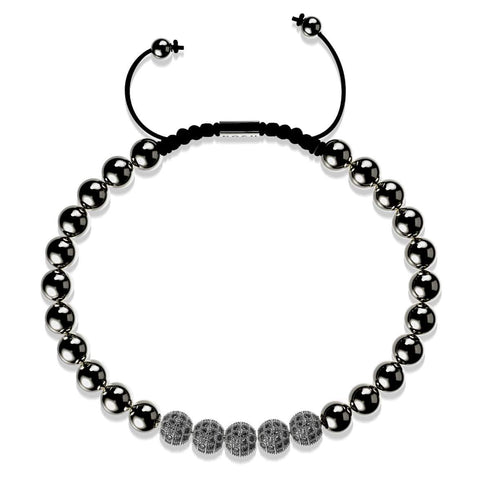 Rotguss | Kristallpavé Gala Armband | Schwarz