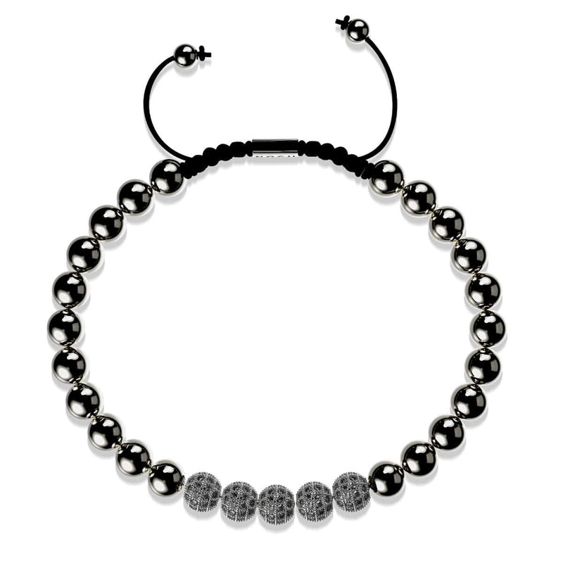 Rotguss | Kristallpavé Gala Armband | Schwarz