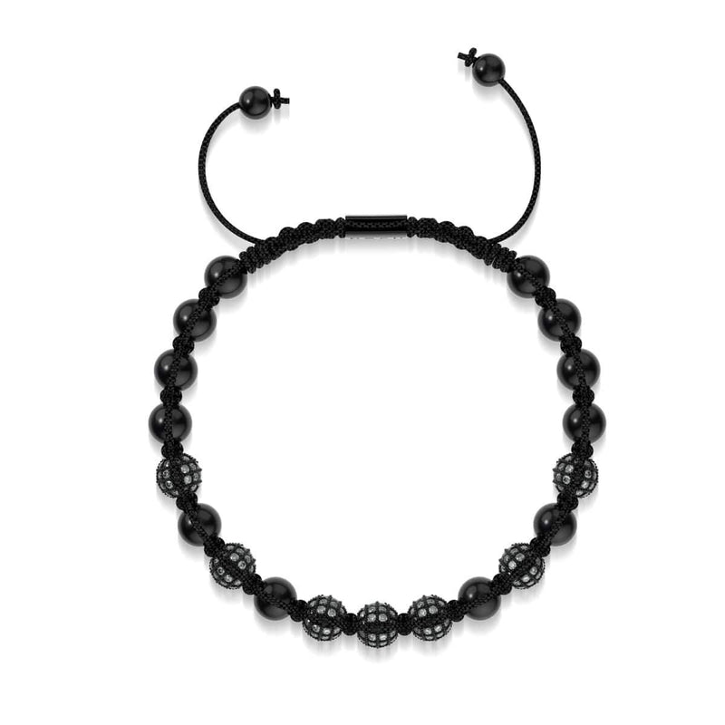 Rotguss | Kristallpavé Kikiballa Armband | Schwarz