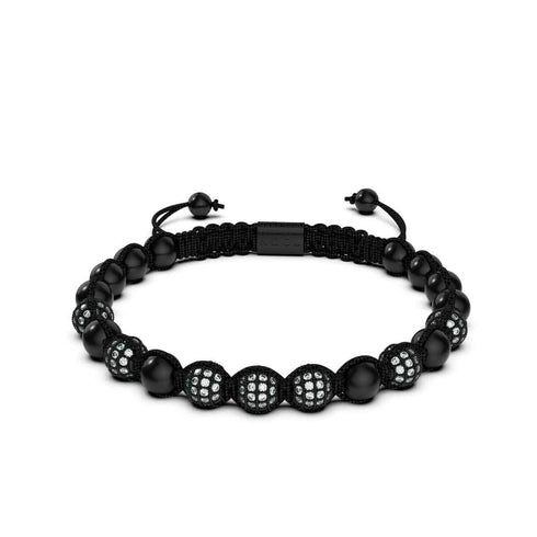 Rotguss | Kristallpavé Kikiballa Armband | Schwarz