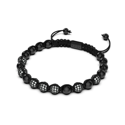 Rotguss | Kristallpavé Kikiballa Armband | Schwarz