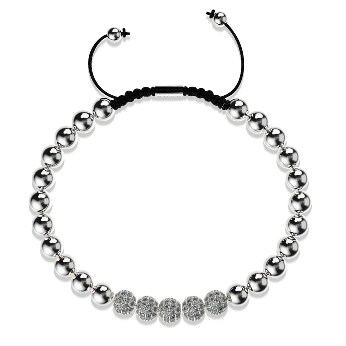 Silber | Kristallpavé Gala Armband | Schwarz
