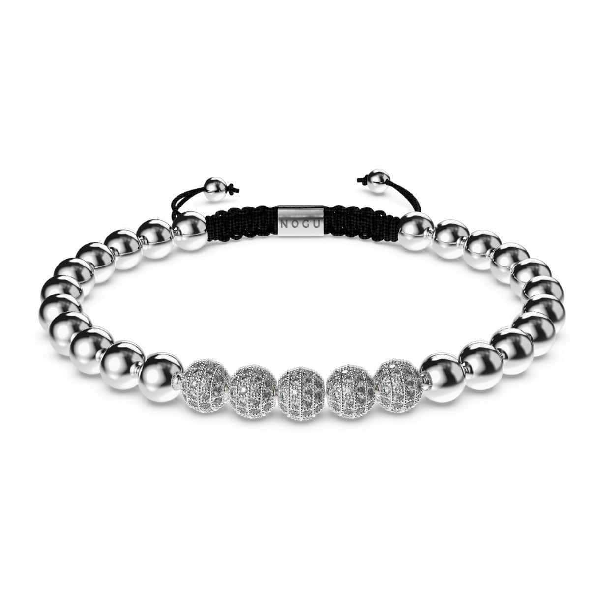 Silber | Kristallpavé Gala Armband | Schwarz