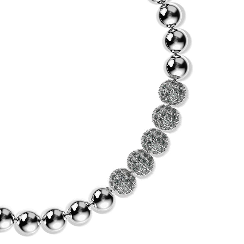 Silber | Kristallpavé Gala Armband | Schwarz