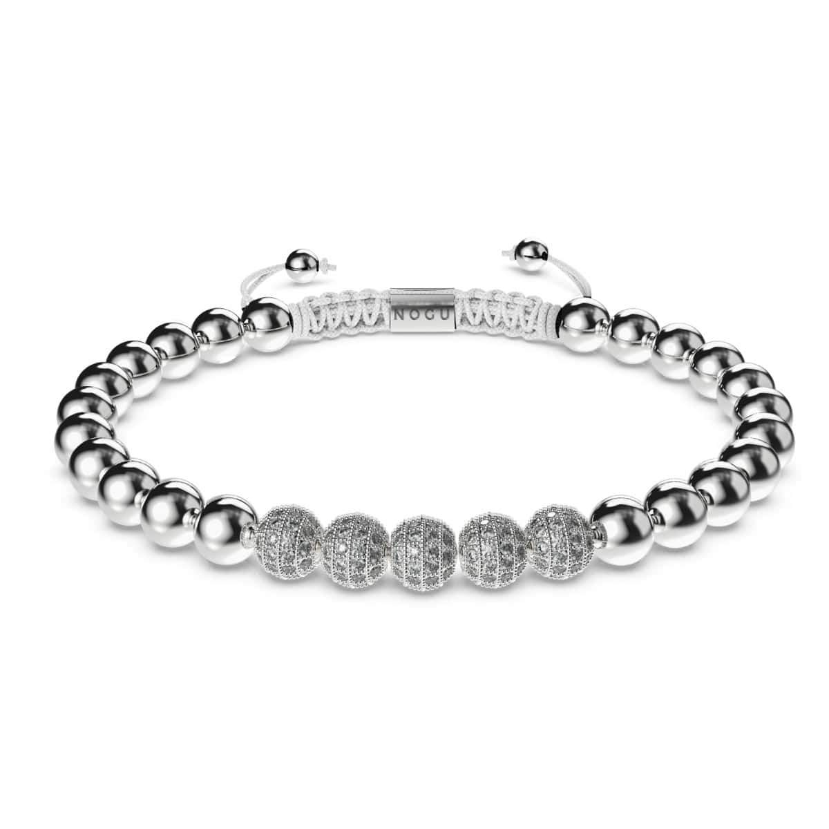 Silber | Kristallpavé Gala Armband | Weiß